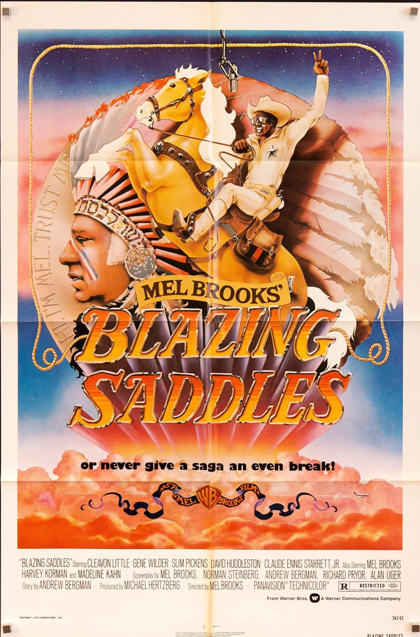 Blazing Saddles used to be released 50 years within the past right this moment time in 1974