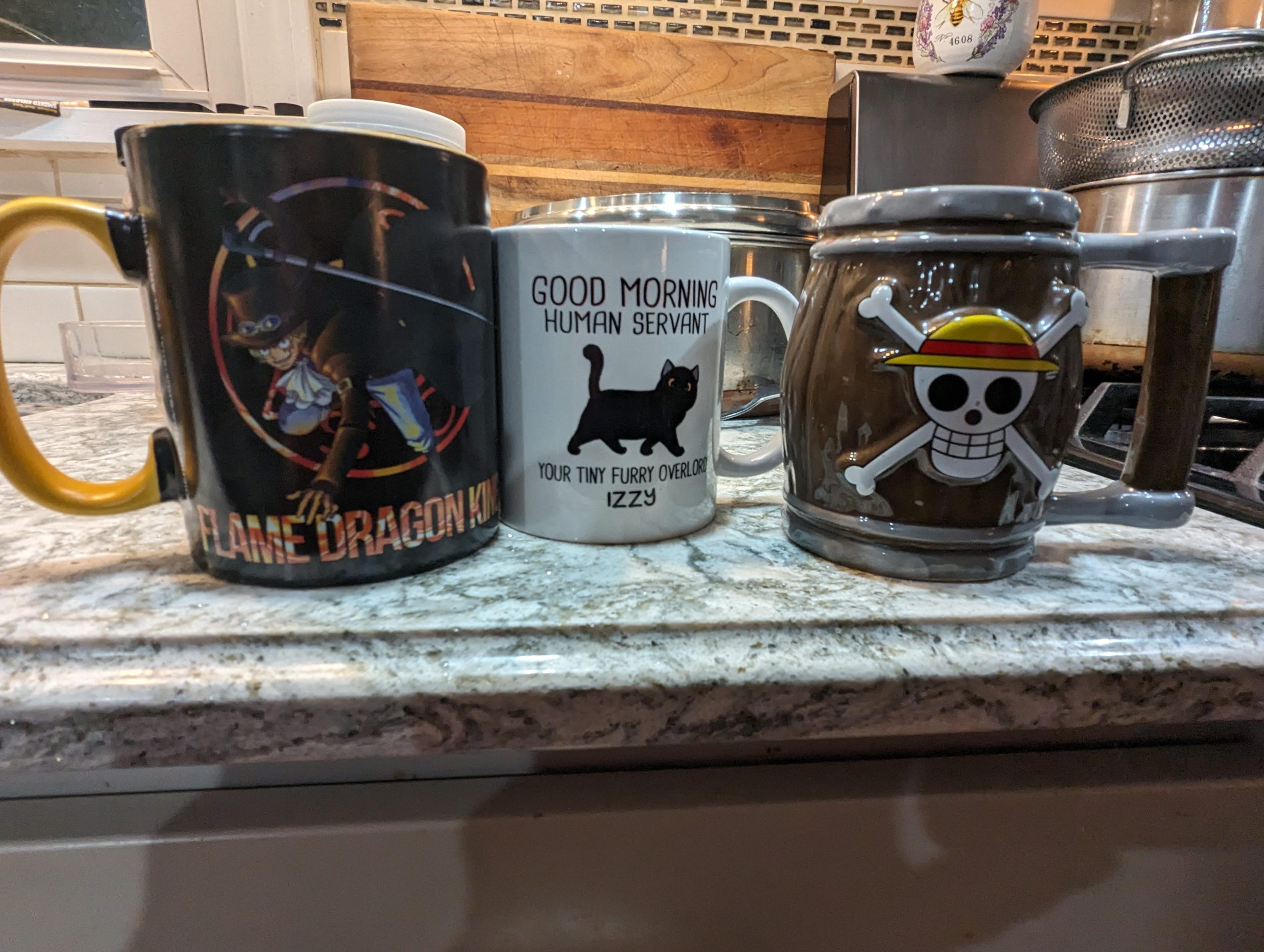 My modest mug sequence.