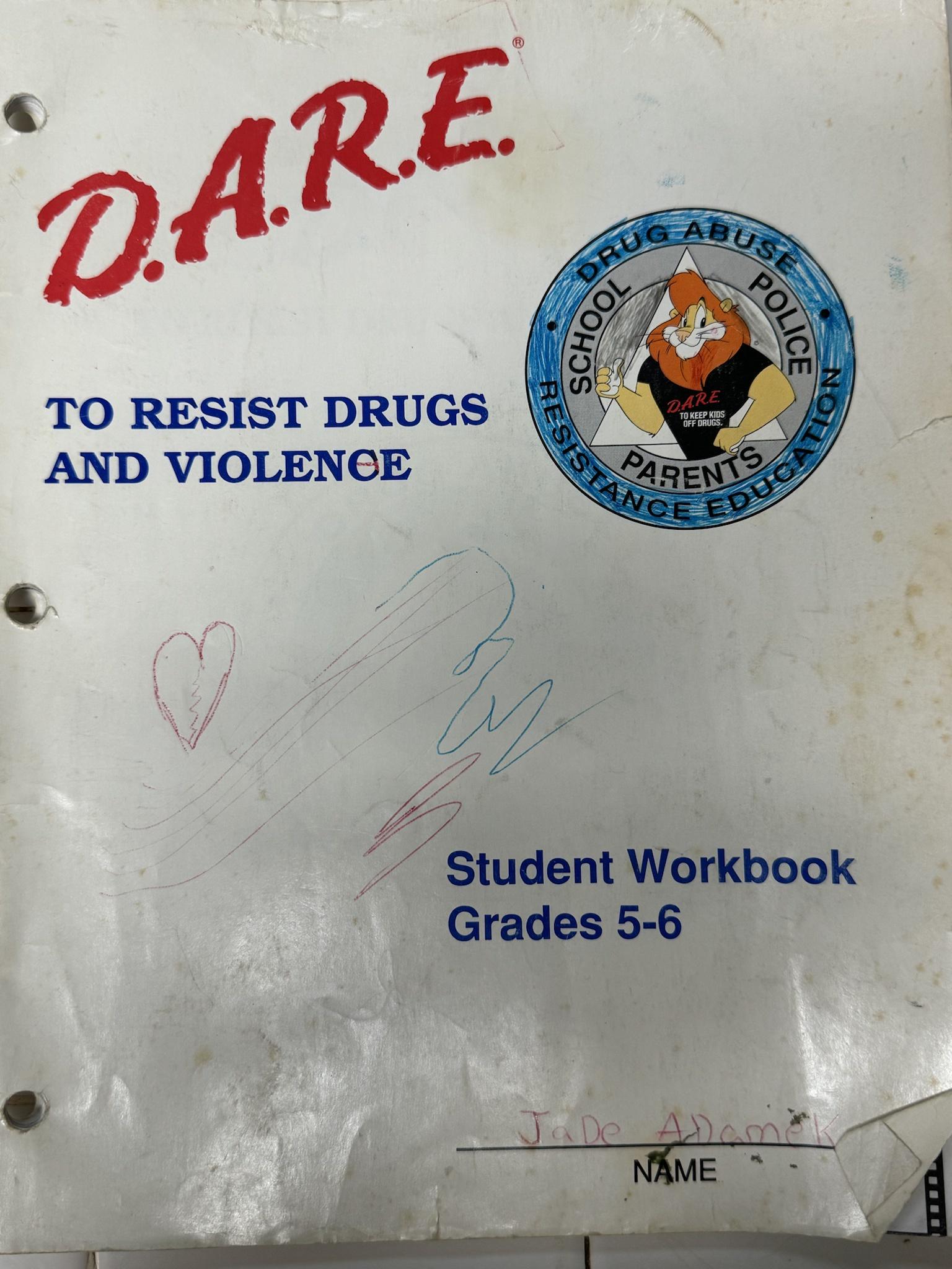 D.A.R.E. Workbook from 1994