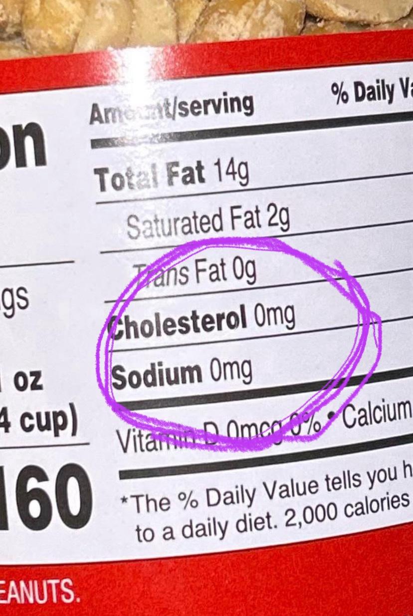 it’s going to be incorrect when the cholesterol and sodium are at “OMG” ranges