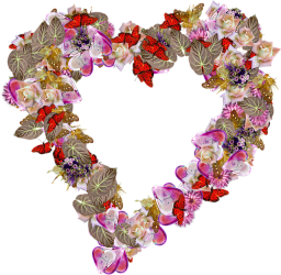 heart, flowers, png
