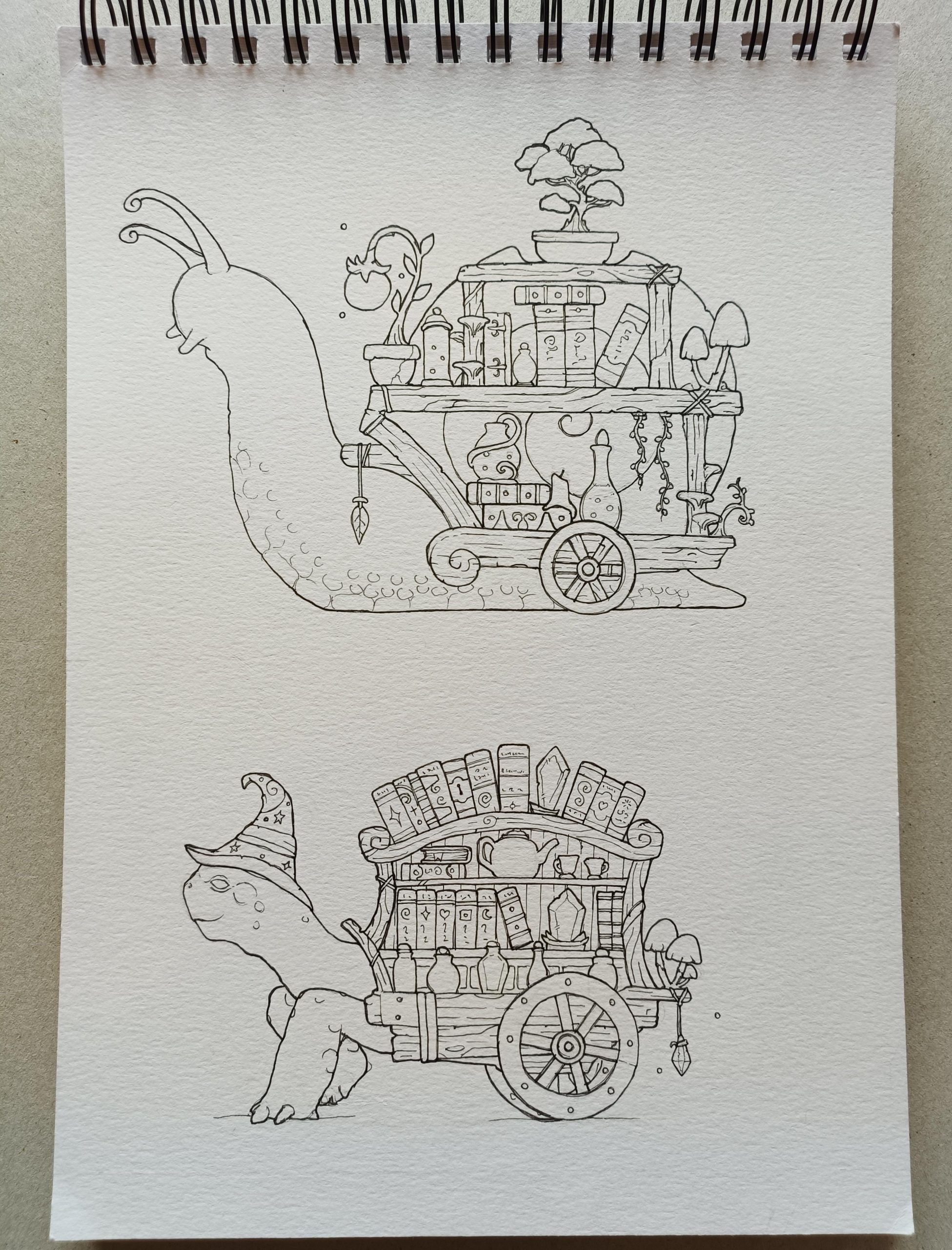 Extra ink drawings of travelling distributors…. seem to bear a chunk a fixation with these