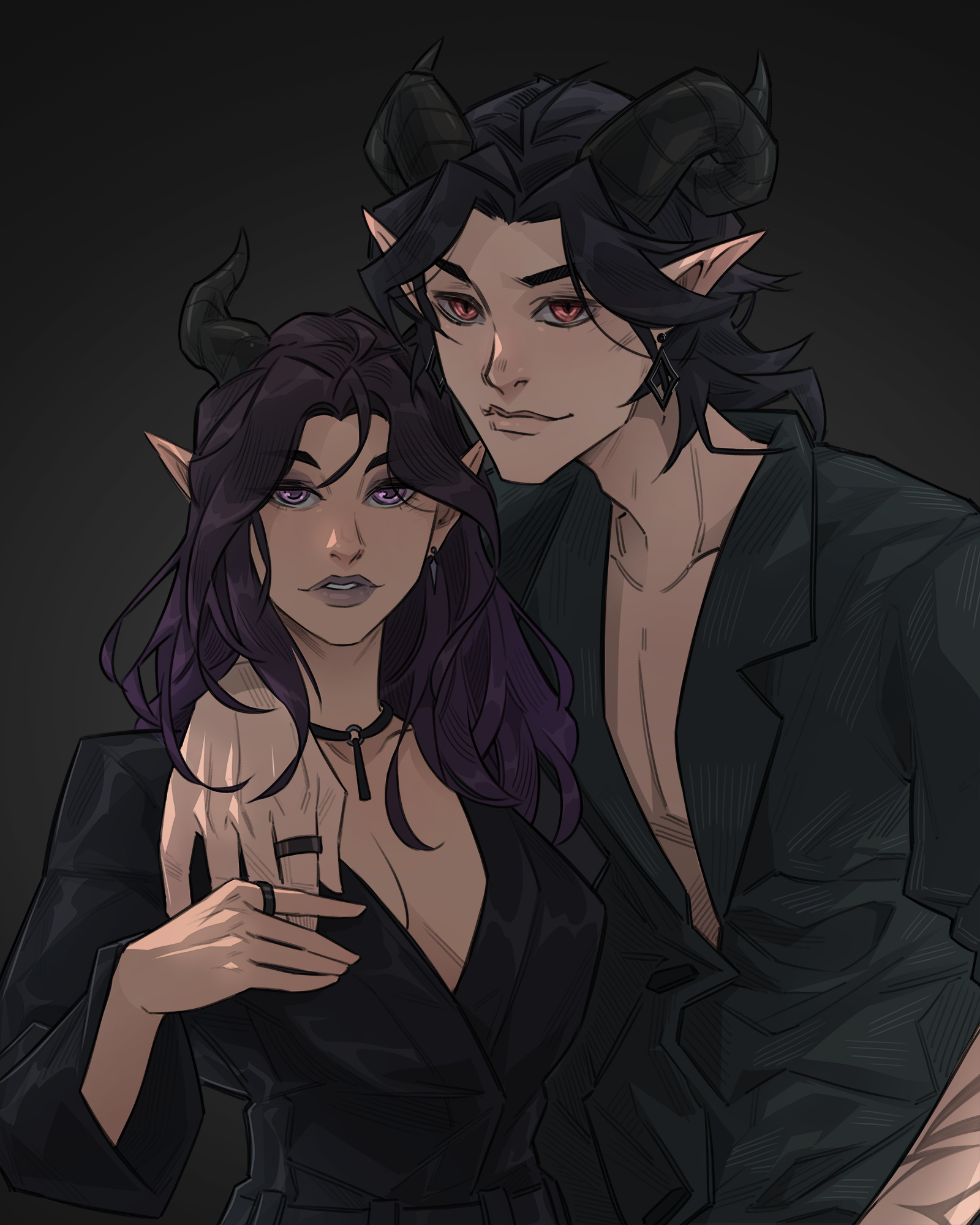 Horned Couple (commissioned work)
