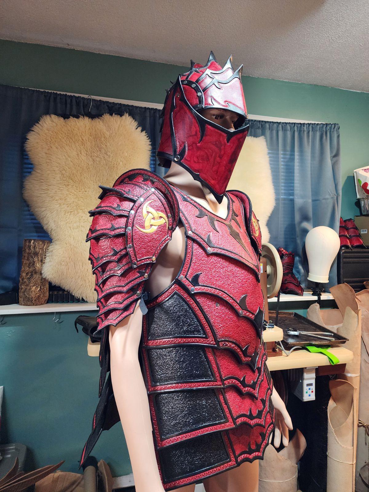 Leather armor that my dad is making