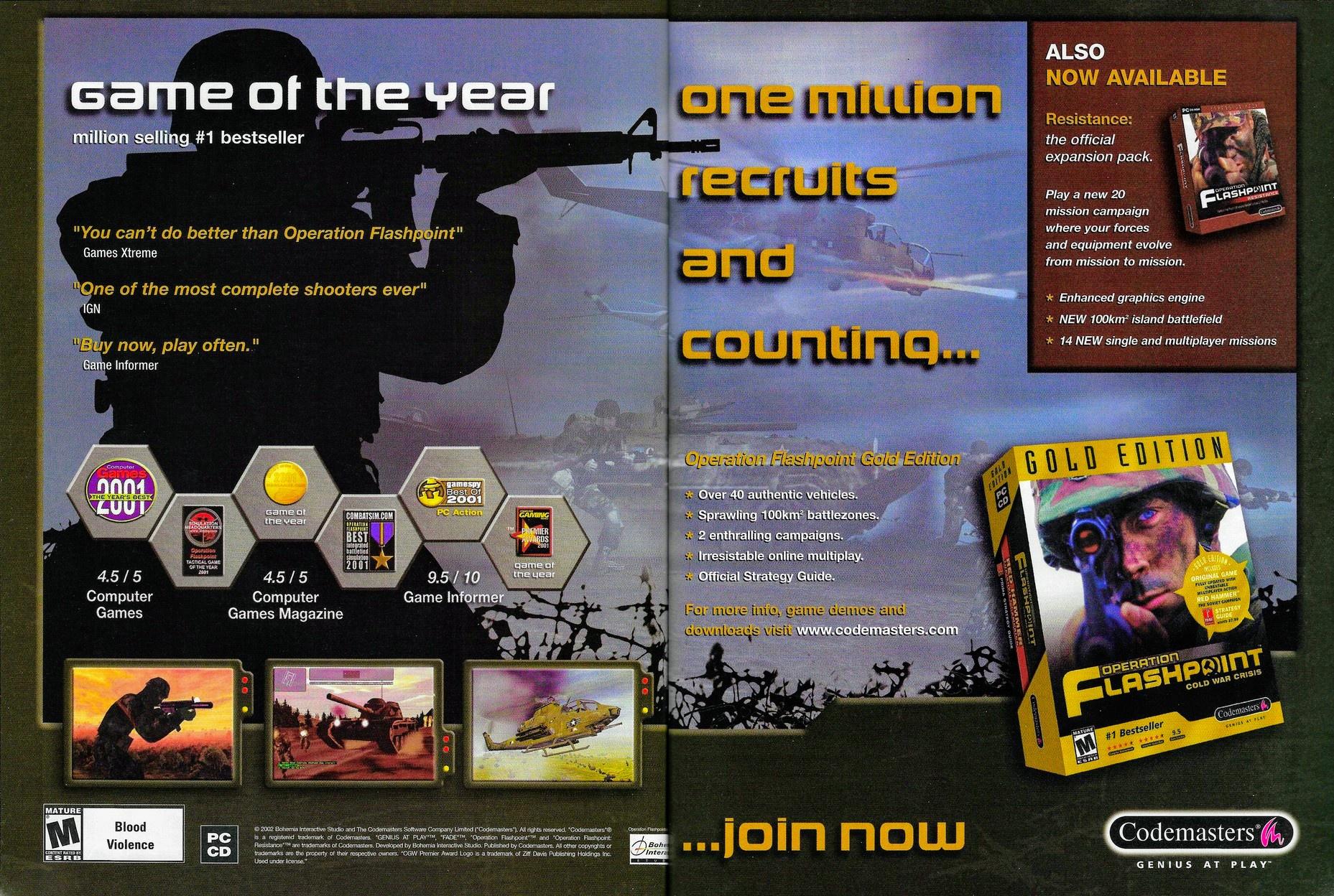 Operation Flashpoint: Chilly War Disaster – videogames advert (2001) – PC