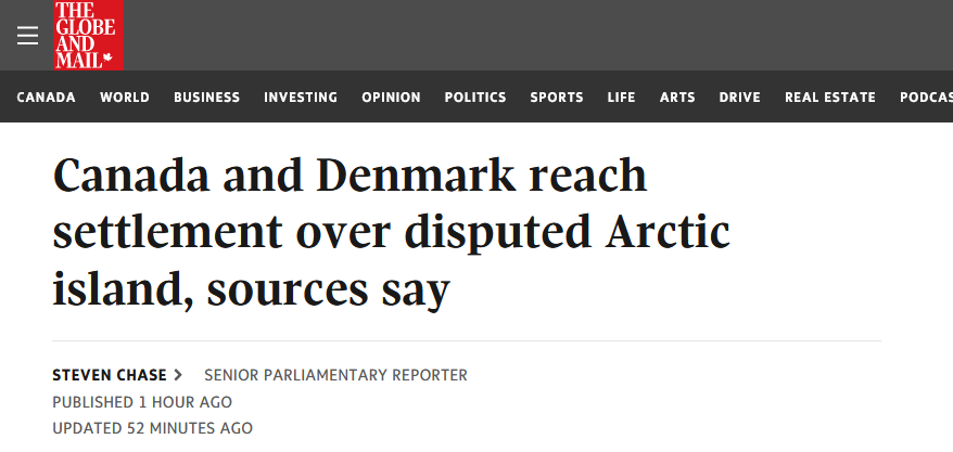 BREAKING: the beneficial Canada-Denmark battle is over!
