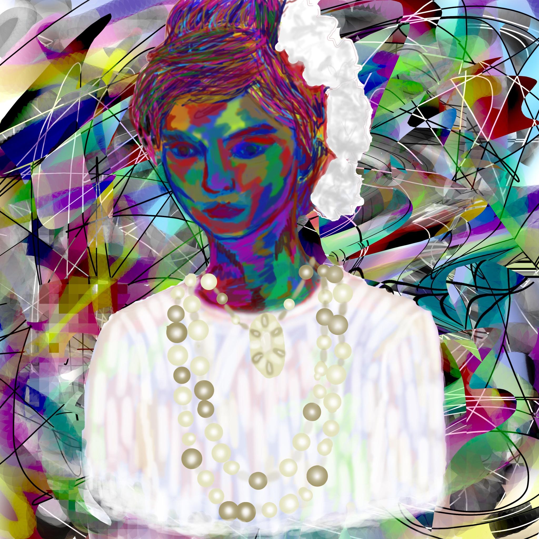 Digital portrait of lady