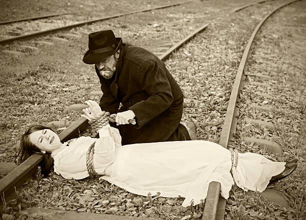 Lady tied to educate tracks