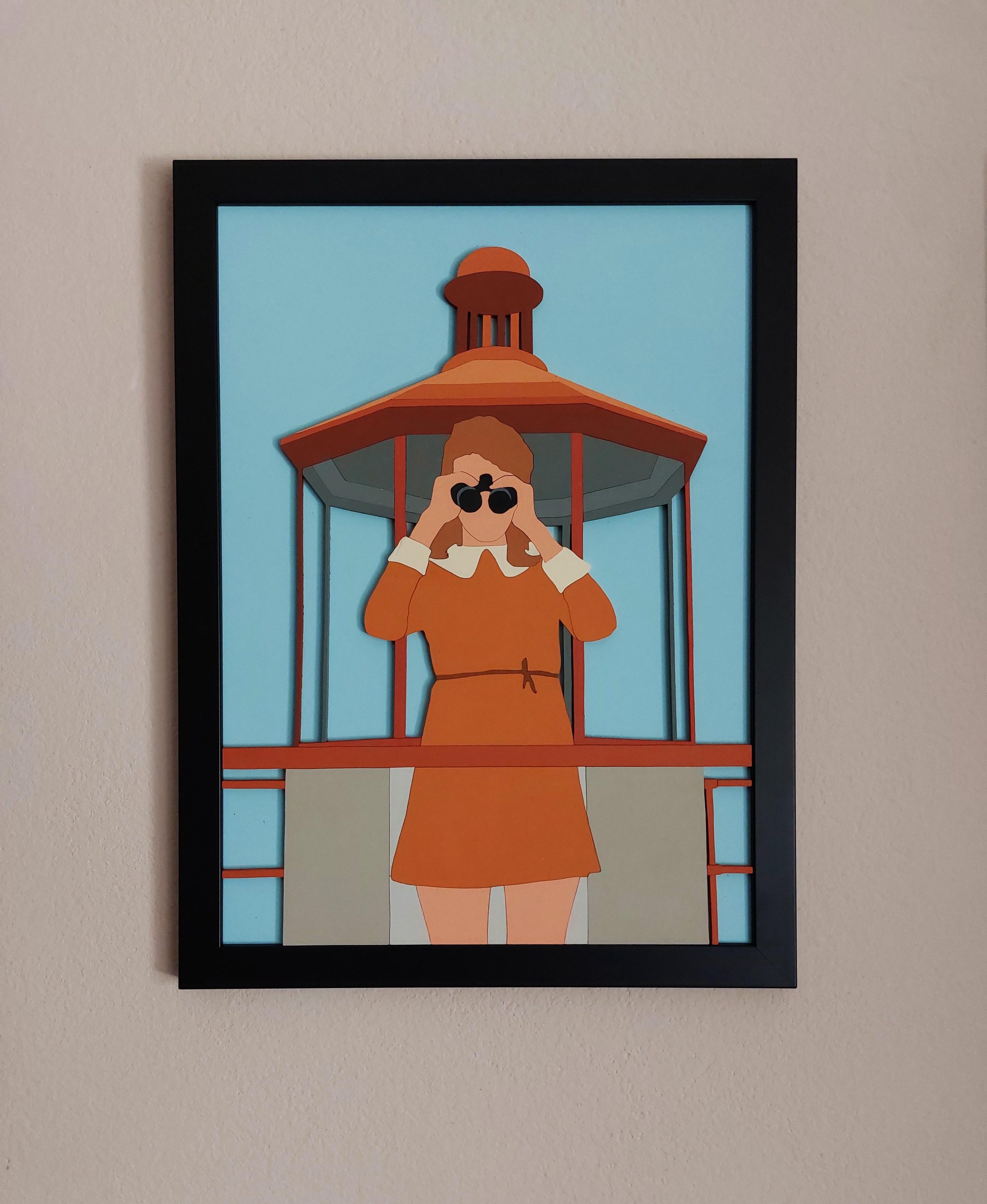 I made a Moonrise Kingdom wall portion out of wood. I am hoping you love it.