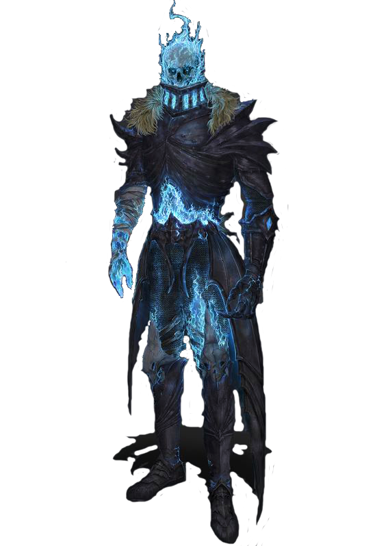 Esqueleto Flama Azul en Armadura / Skeleton Blue Flame Armor
